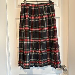 Vintage Sag Harbor Pleated Tartan Plaid Skirt - EUC